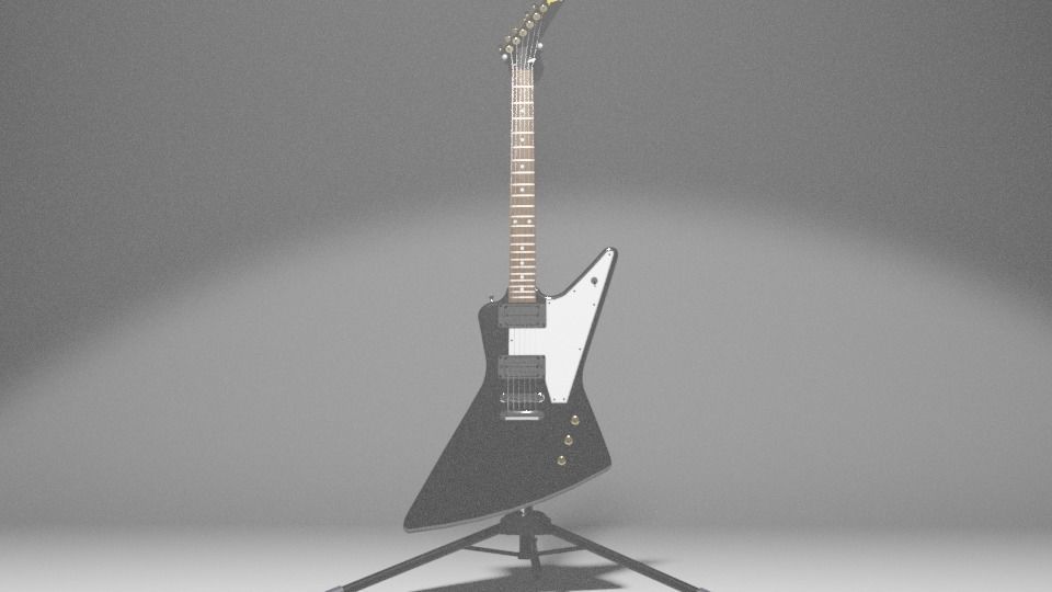 Gibson Explorer Classic Black 3D model_12
