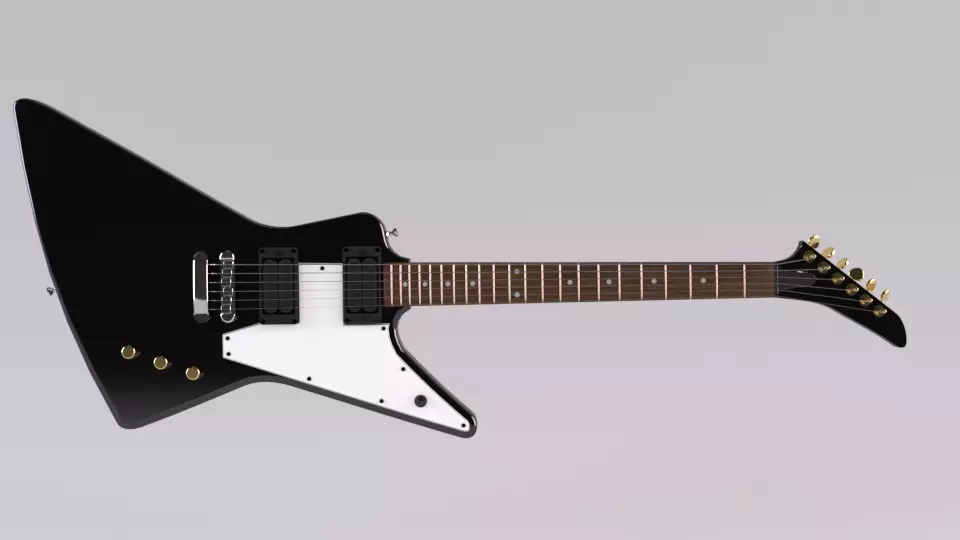Gibson Explorer Classic Black 3D model_0