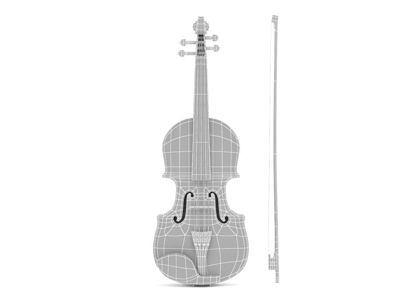 Violin 3D model_7