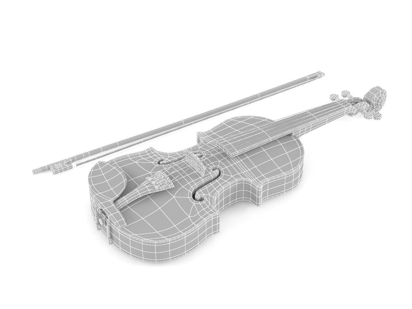 Violin 3D model_8