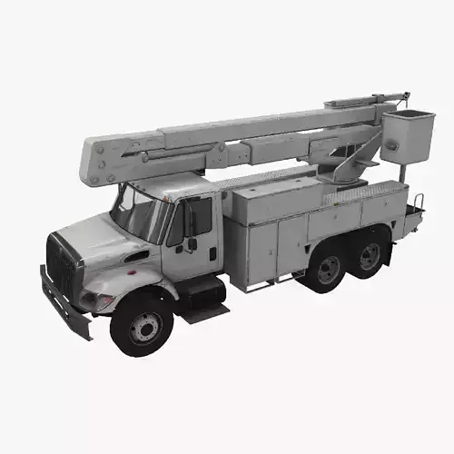 Bucket Truck Low-poly 3D model