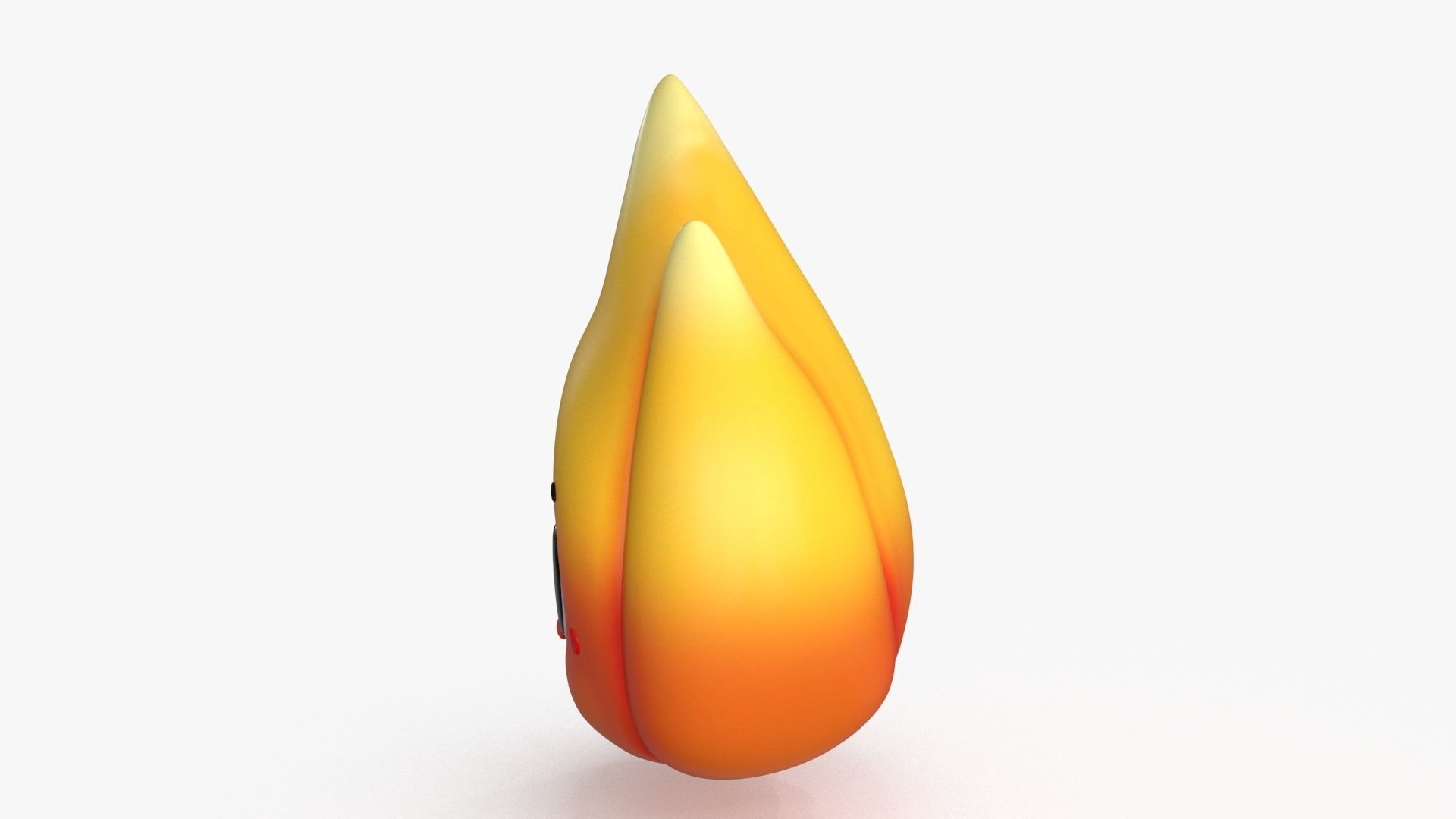 Cartoon Kawaii Flame Low-poly 3D model_11