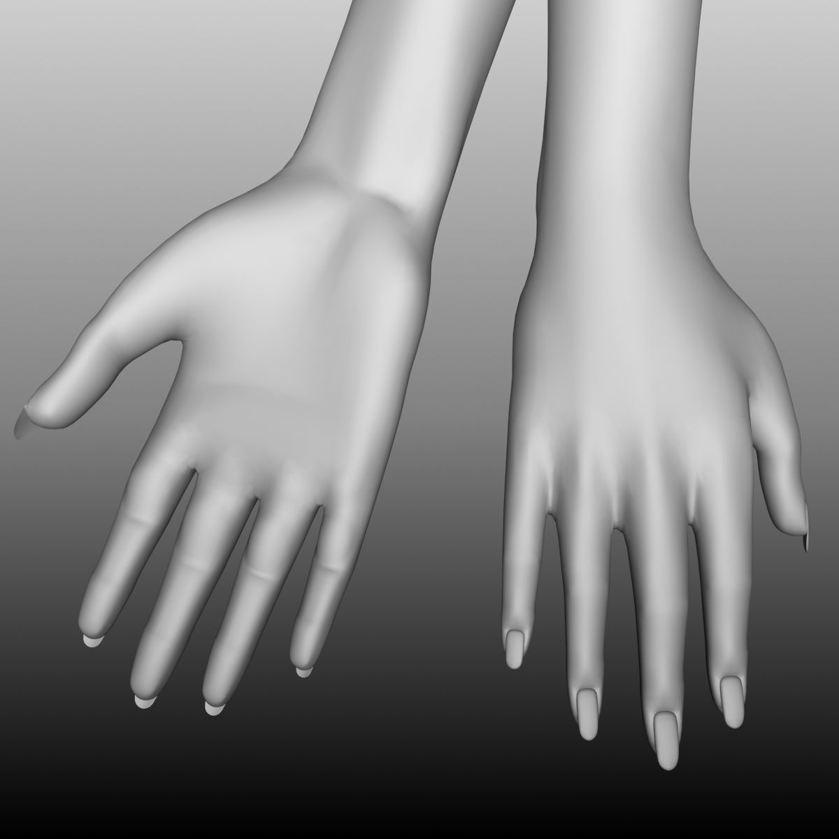 Alexa Female Base Mesh Free low-poly 3D model_8