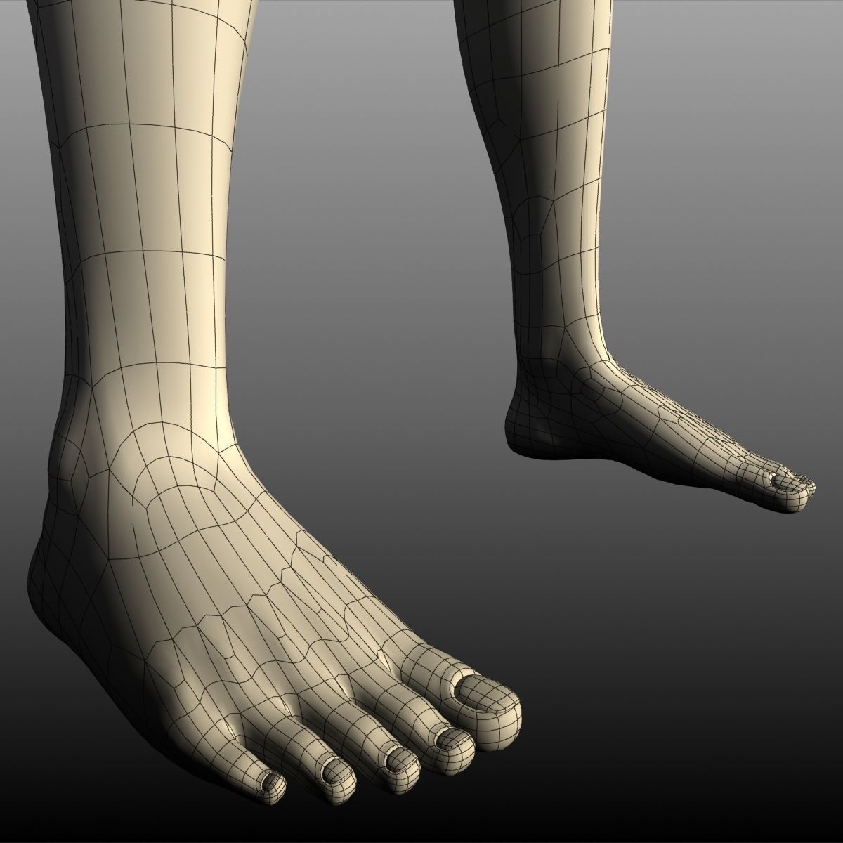Alexa Female Base Mesh Free low-poly 3D model_15