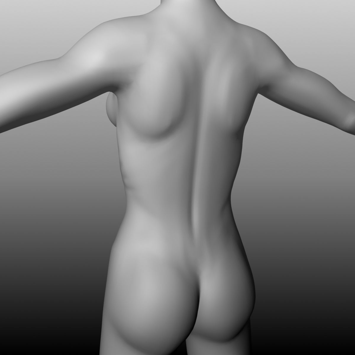 Alexa Female Base Mesh Free low-poly 3D model_6