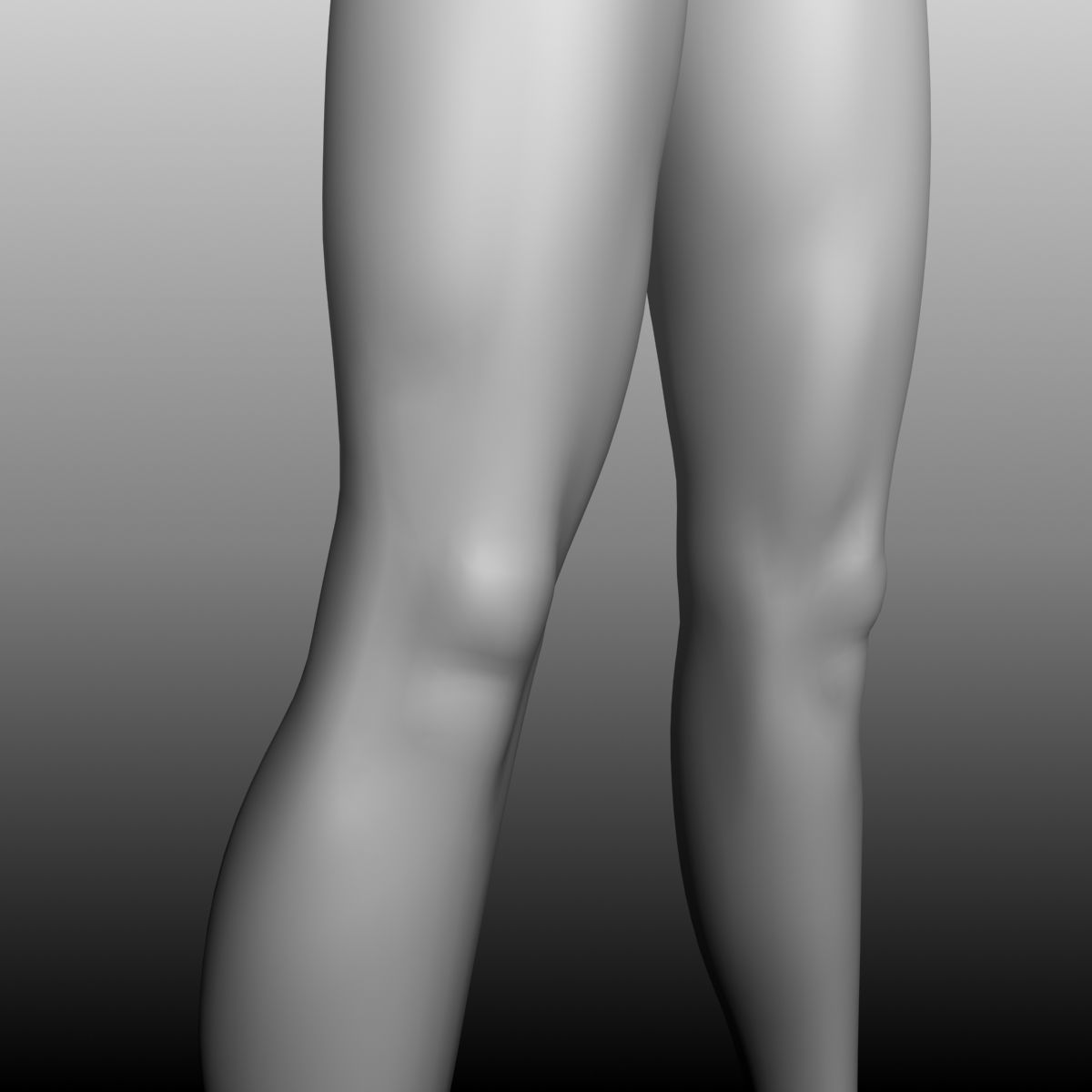 Alexa Female Base Mesh Free low-poly 3D model_10