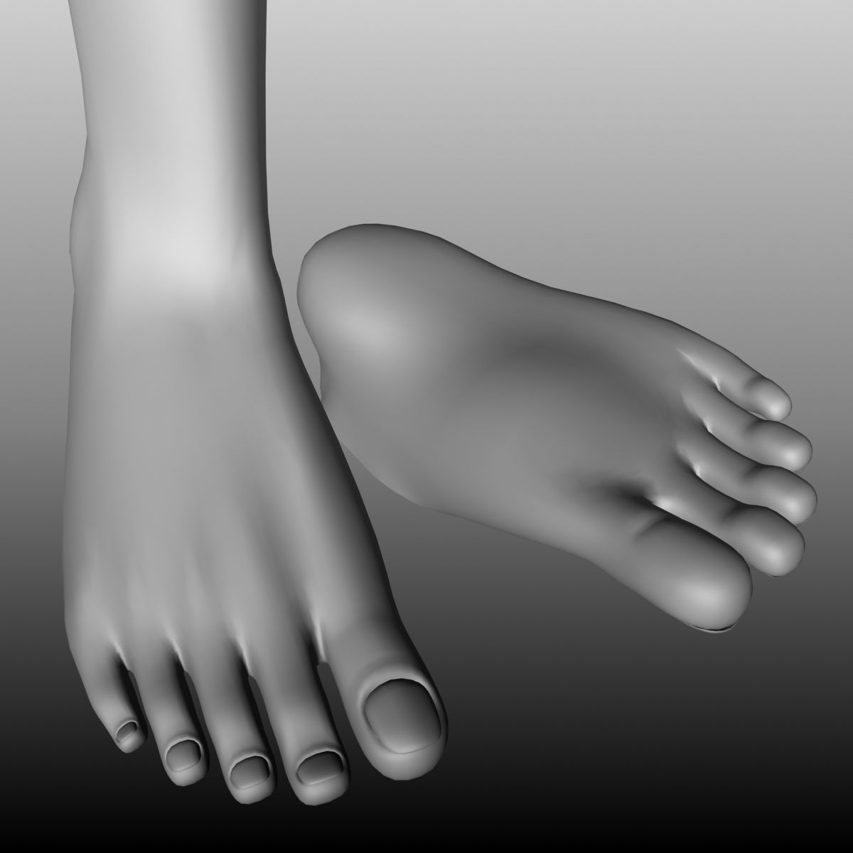 Alexa Female Base Mesh Free low-poly 3D model_9