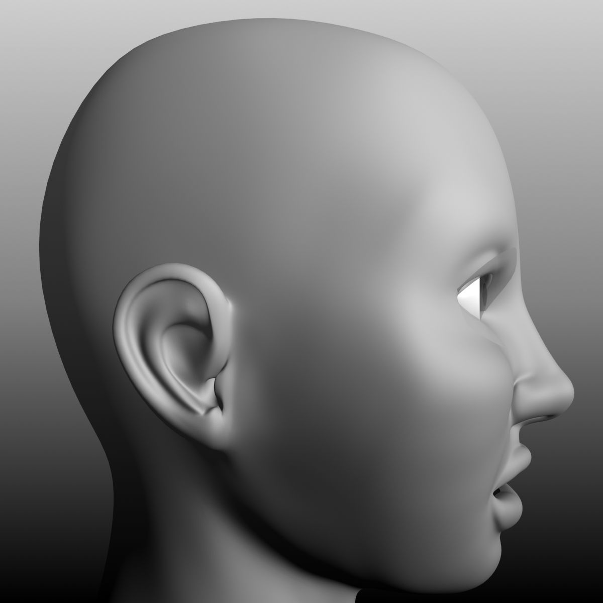Alexa Female Base Mesh Free low-poly 3D model_3