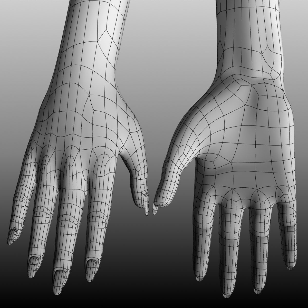 Alexa Female Base Mesh Free low-poly 3D model_16