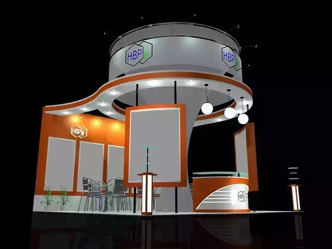stall design 15 x 15  side open-3 Low-poly 3D model