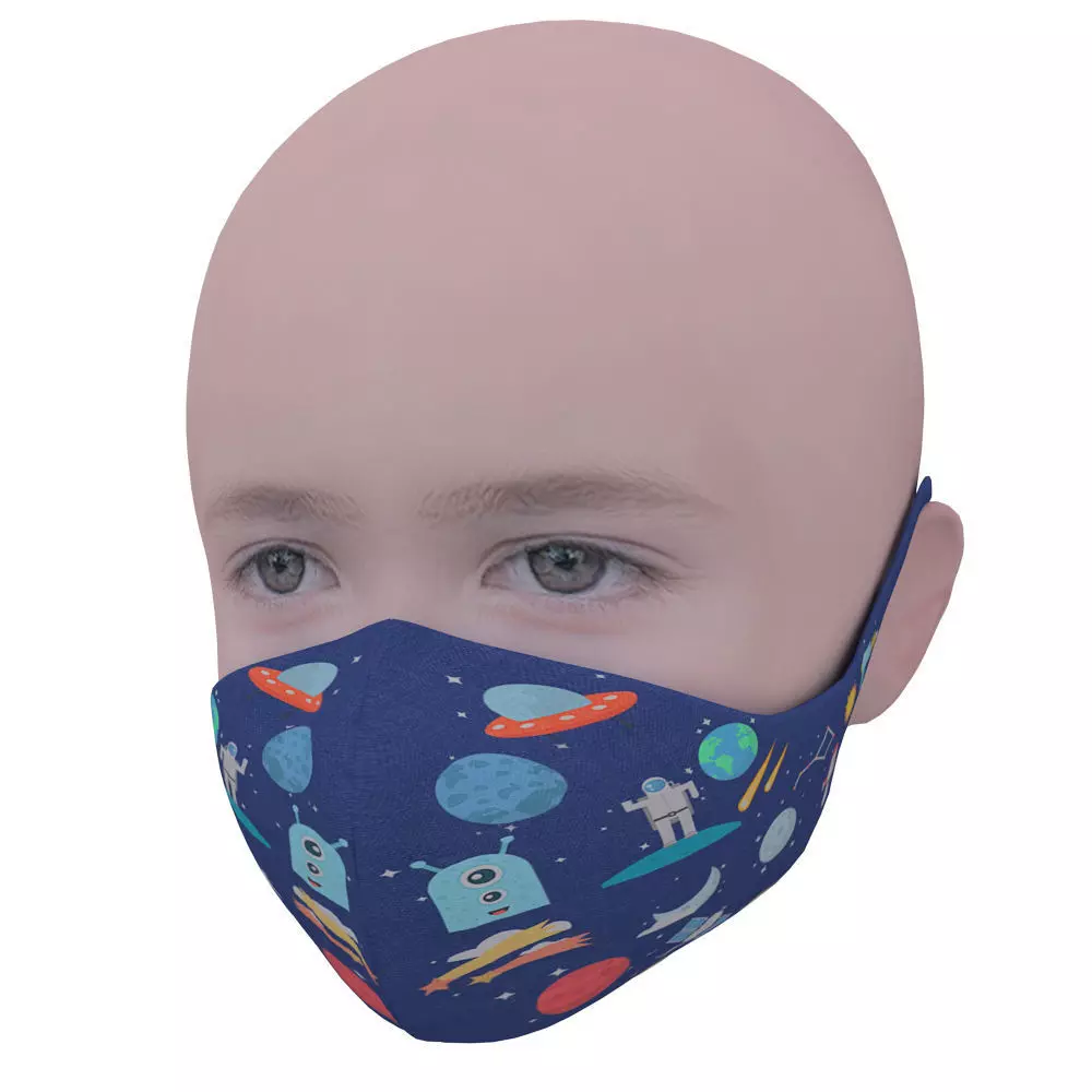 Medical mask for kids Low-poly 3D model_0