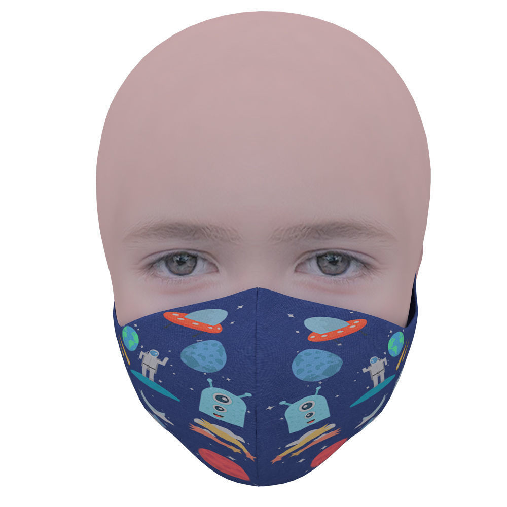 Medical mask for kids Low-poly 3D model_1