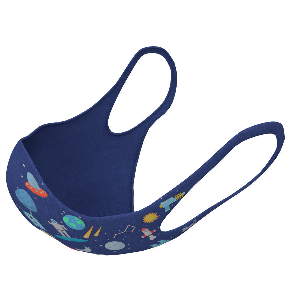 Medical mask for kids Low-poly 3D model_4