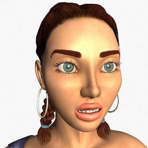 Alexa Female Model Low-poly 3D model