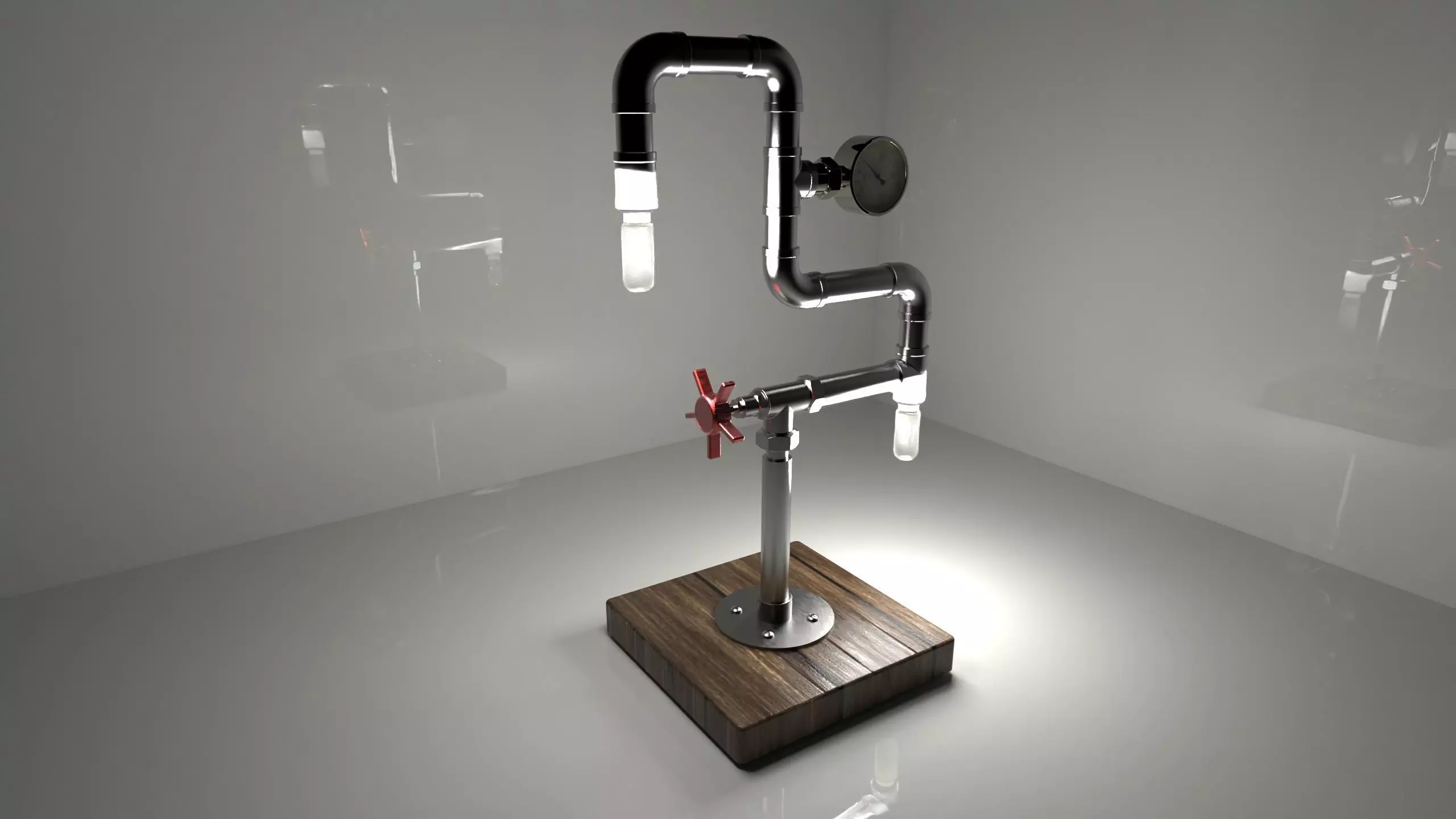 Steampunk Lamp 3D print model