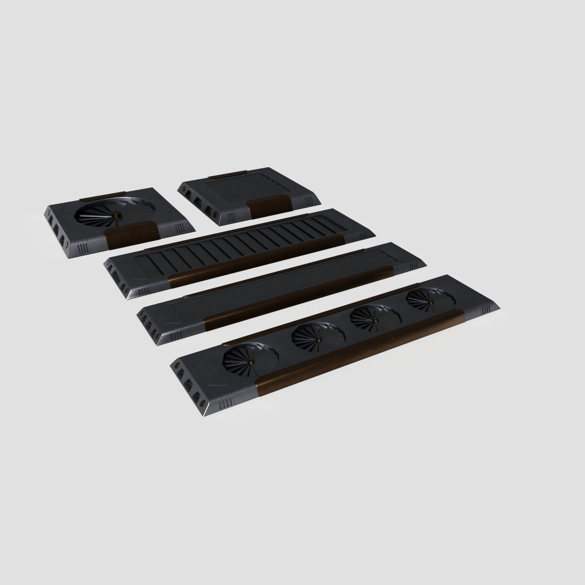 Sci Fi Vents 3D model_1