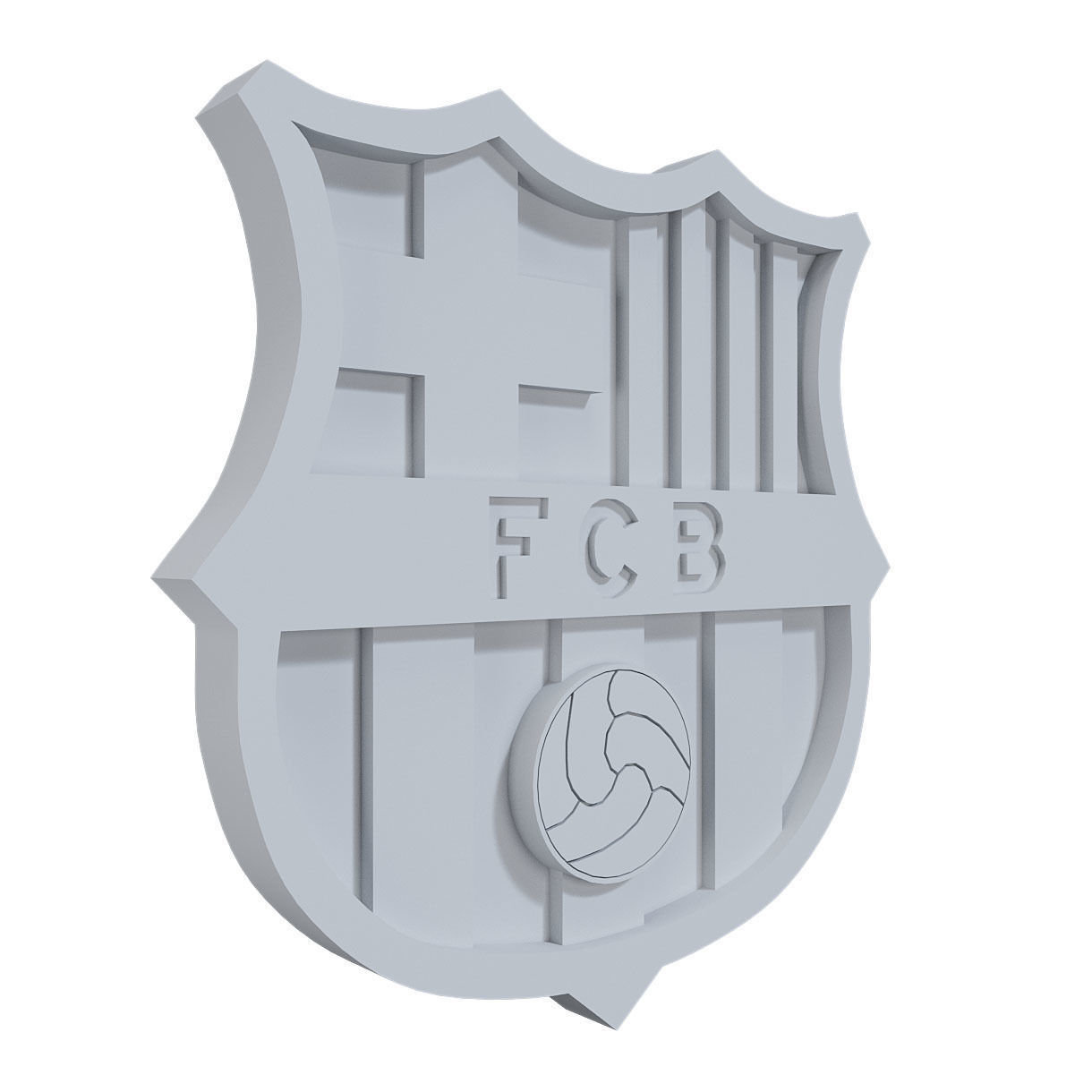 Logo FC Barselona 3D print model_2