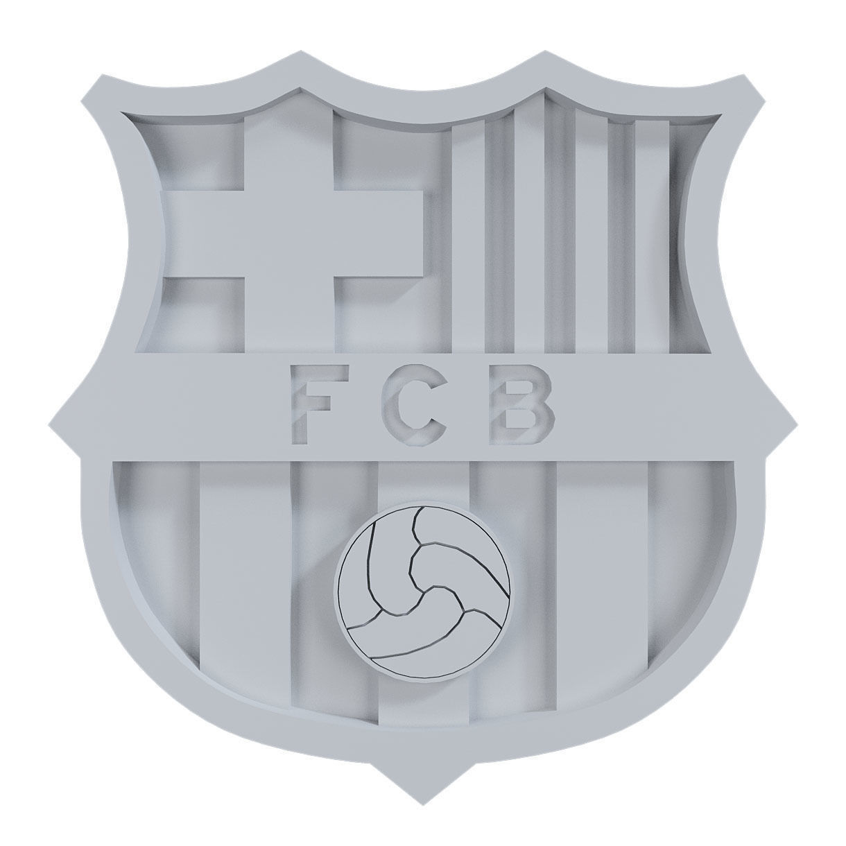 Logo FC Barselona 3D print model_3