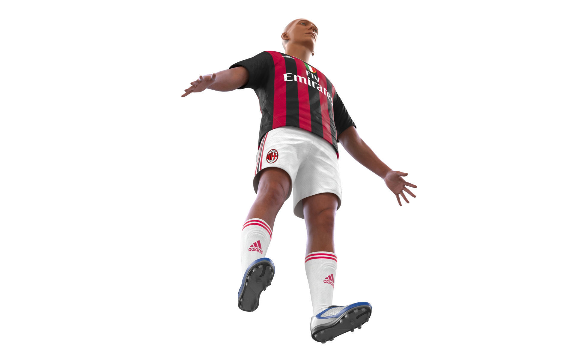 Soccer Player Milan 3D model_8