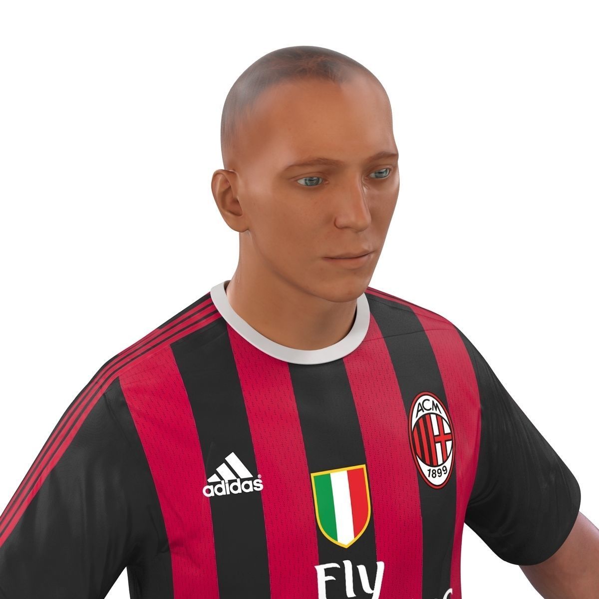 Soccer Player Milan 3D model_13