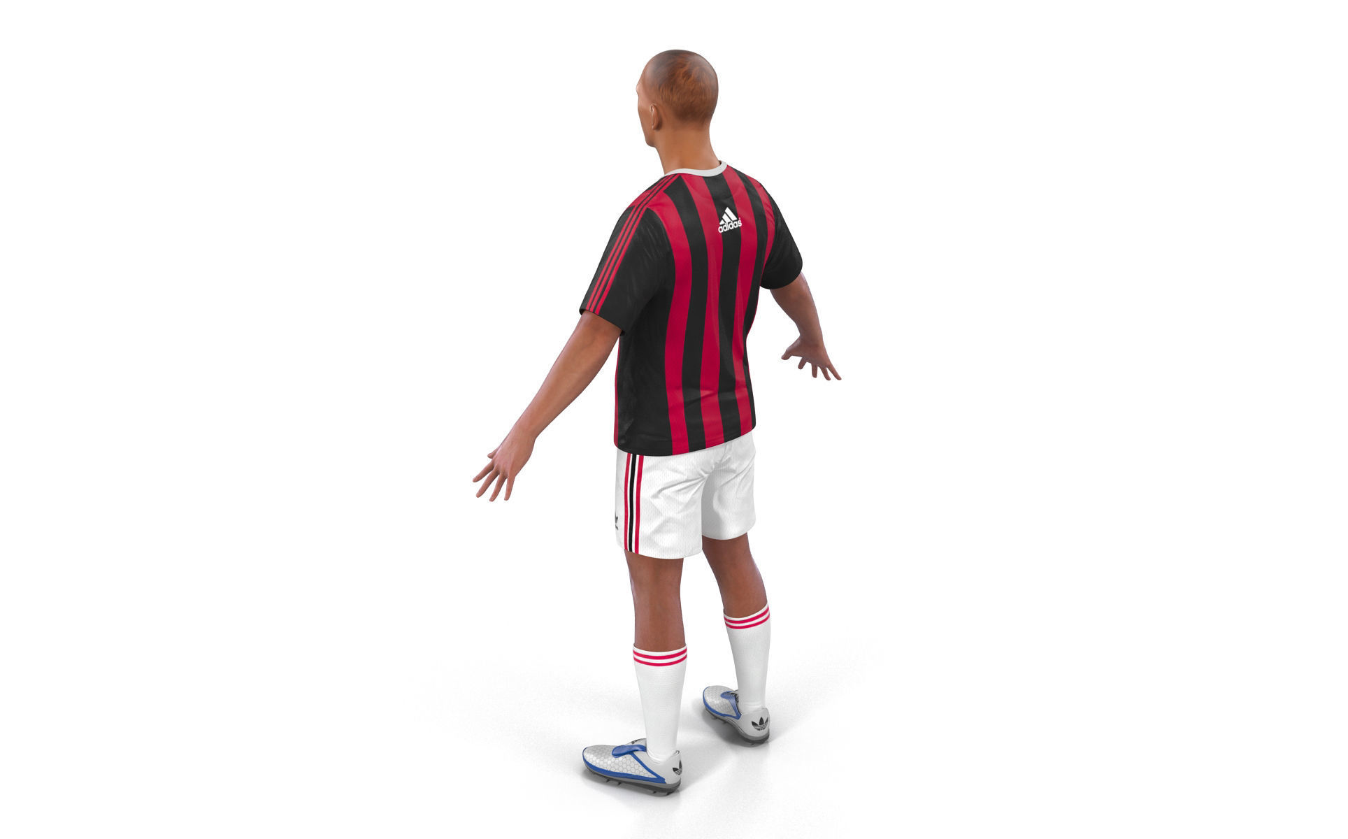 Soccer Player Milan 3D model_5