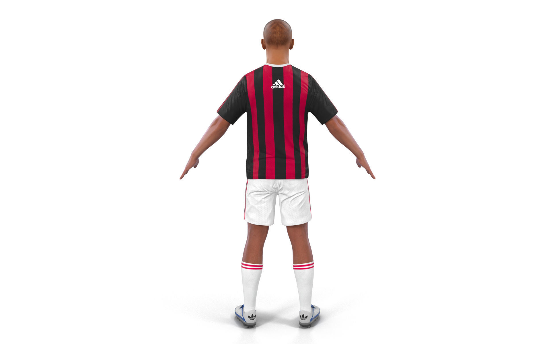 Soccer Player Milan 3D model_4
