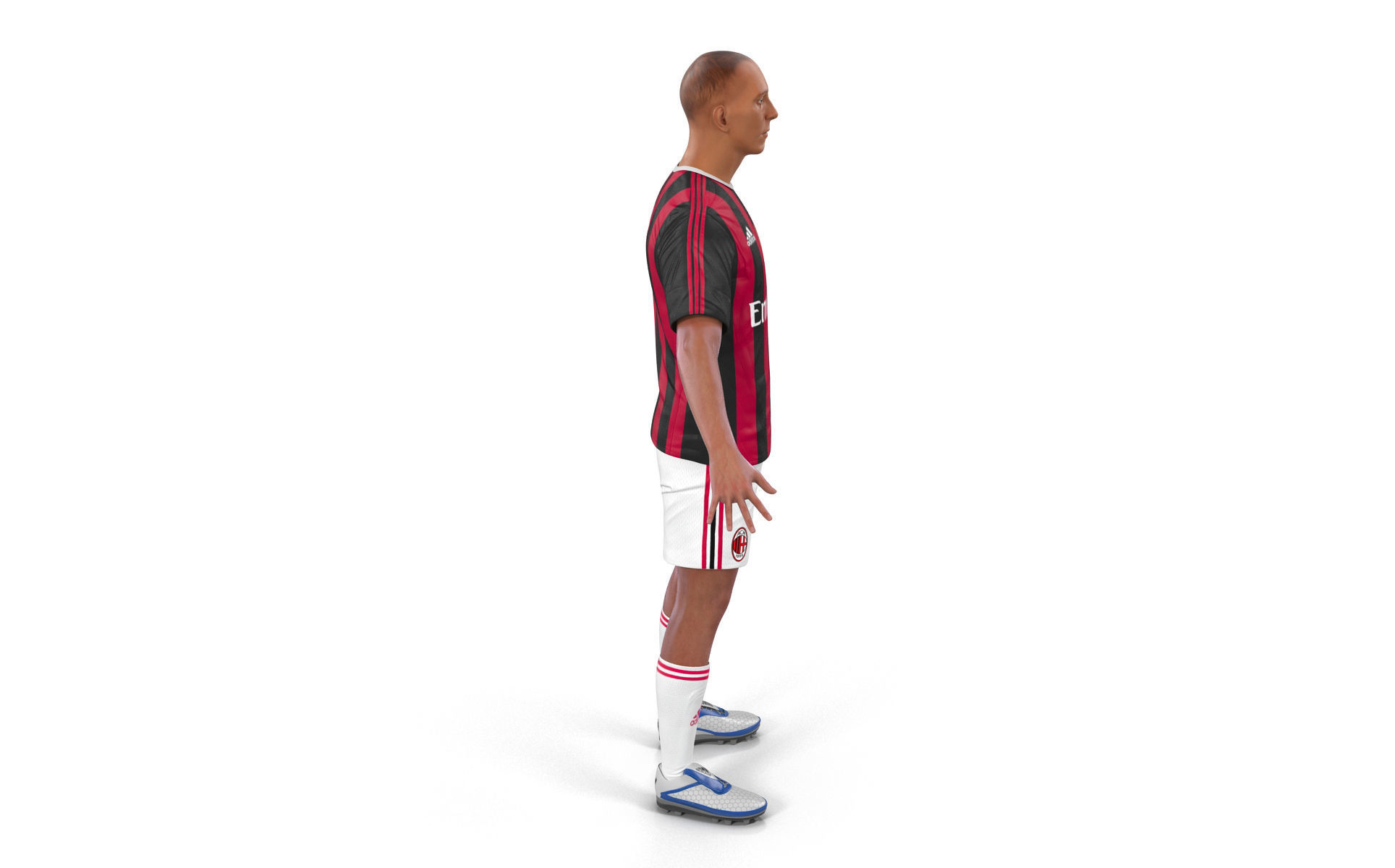 Soccer Player Milan 3D model_2