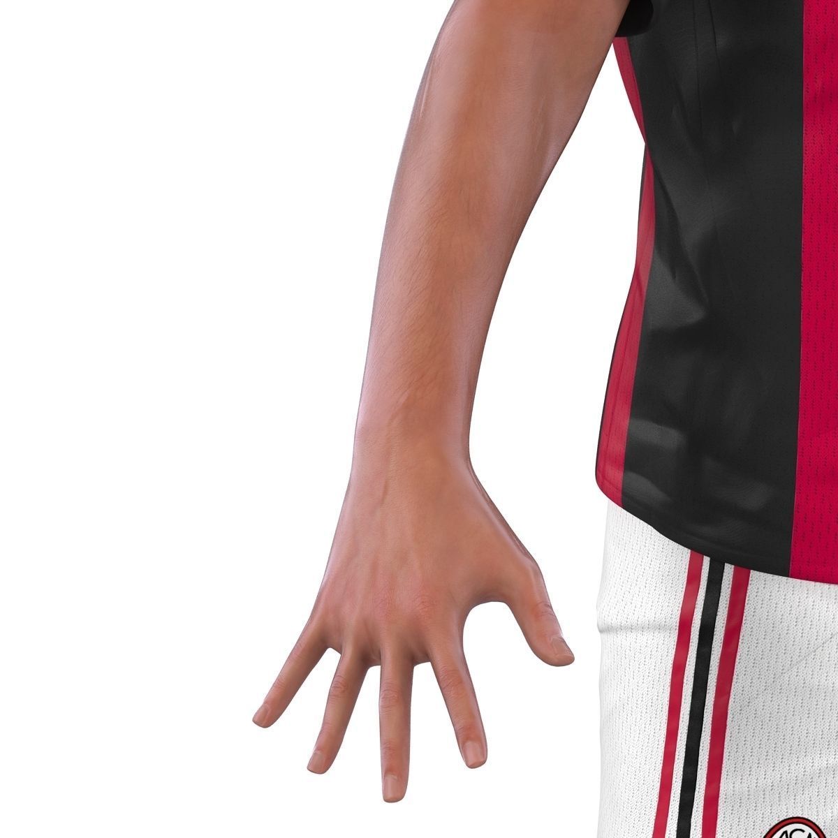 Soccer Player Milan 3D model_20