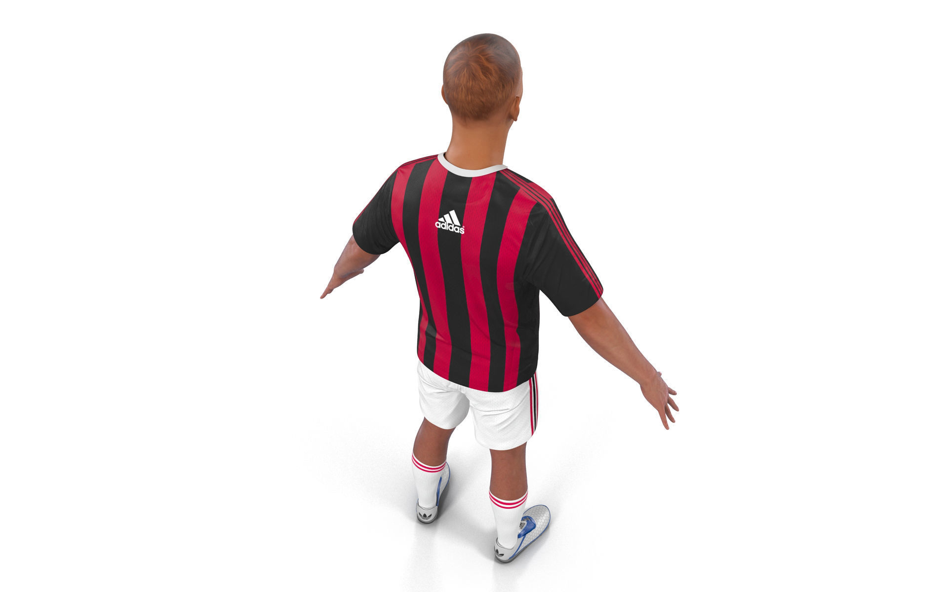 Soccer Player Milan 3D model_9