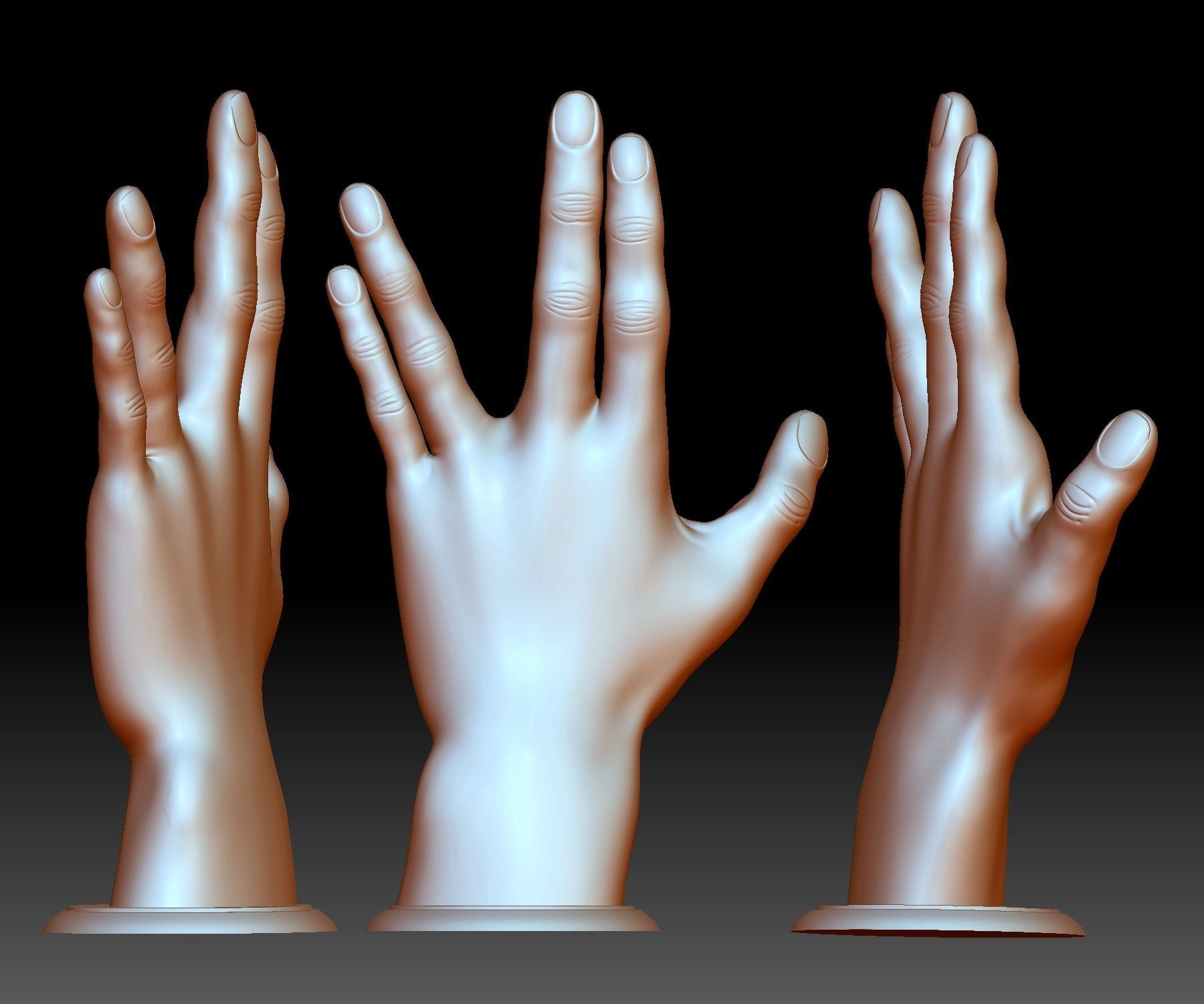 Vulcan salute Star Trek hand gesture 3D printable 3D print model_5
