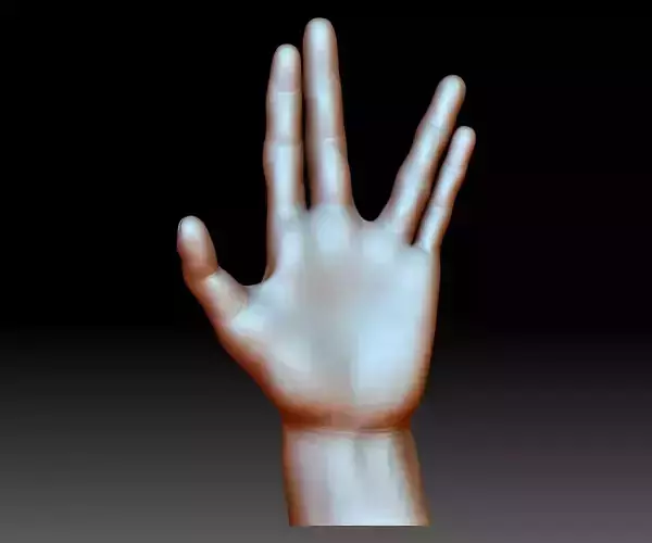 Vulcan salute Star Trek hand gesture 3D printable 3D print model