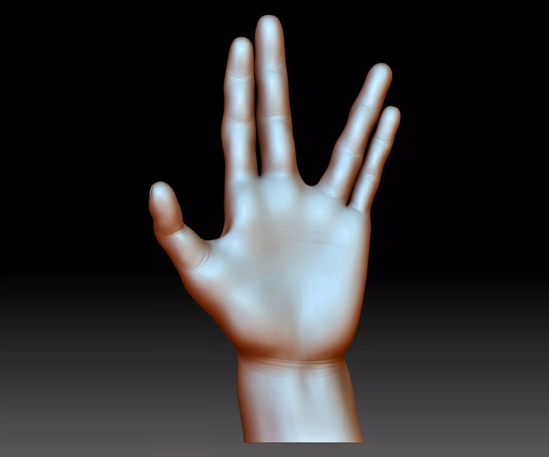 Vulcan salute Star Trek hand gesture 3D printable 3D print model_0