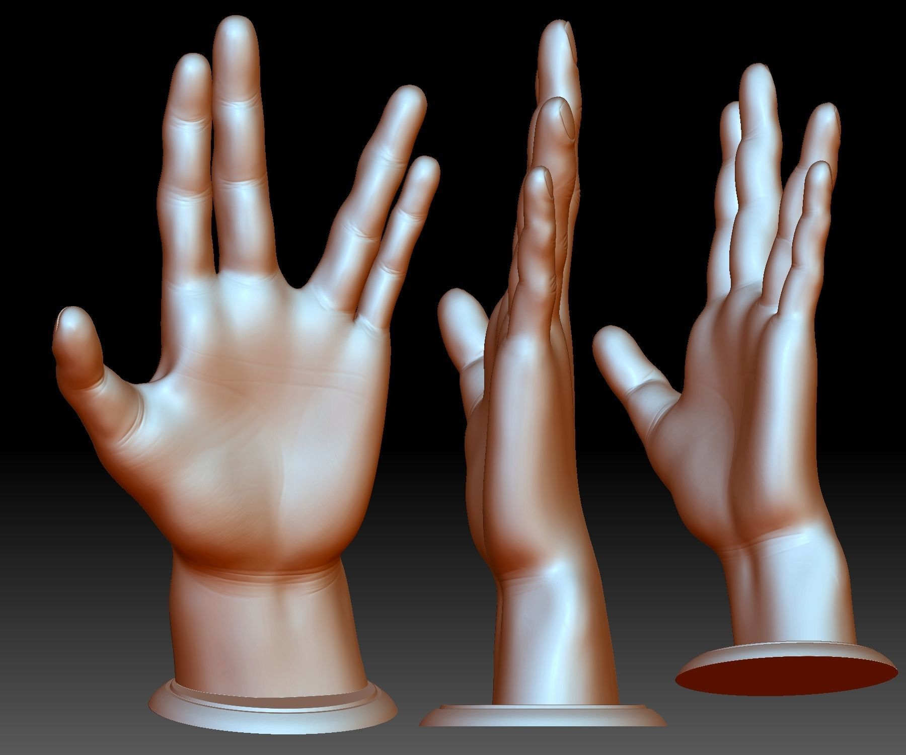 Vulcan salute Star Trek hand gesture 3D printable 3D print model_4