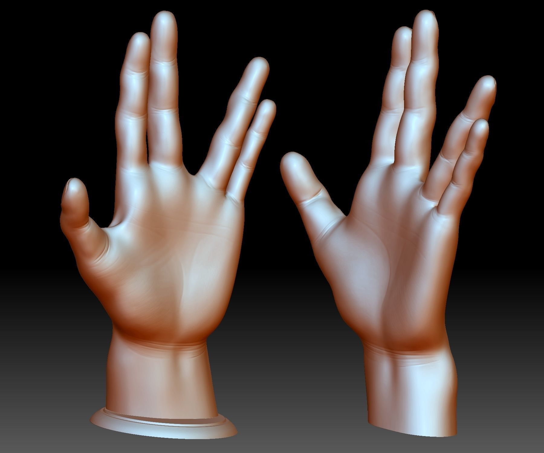Vulcan salute Star Trek hand gesture 3D printable 3D print model_1
