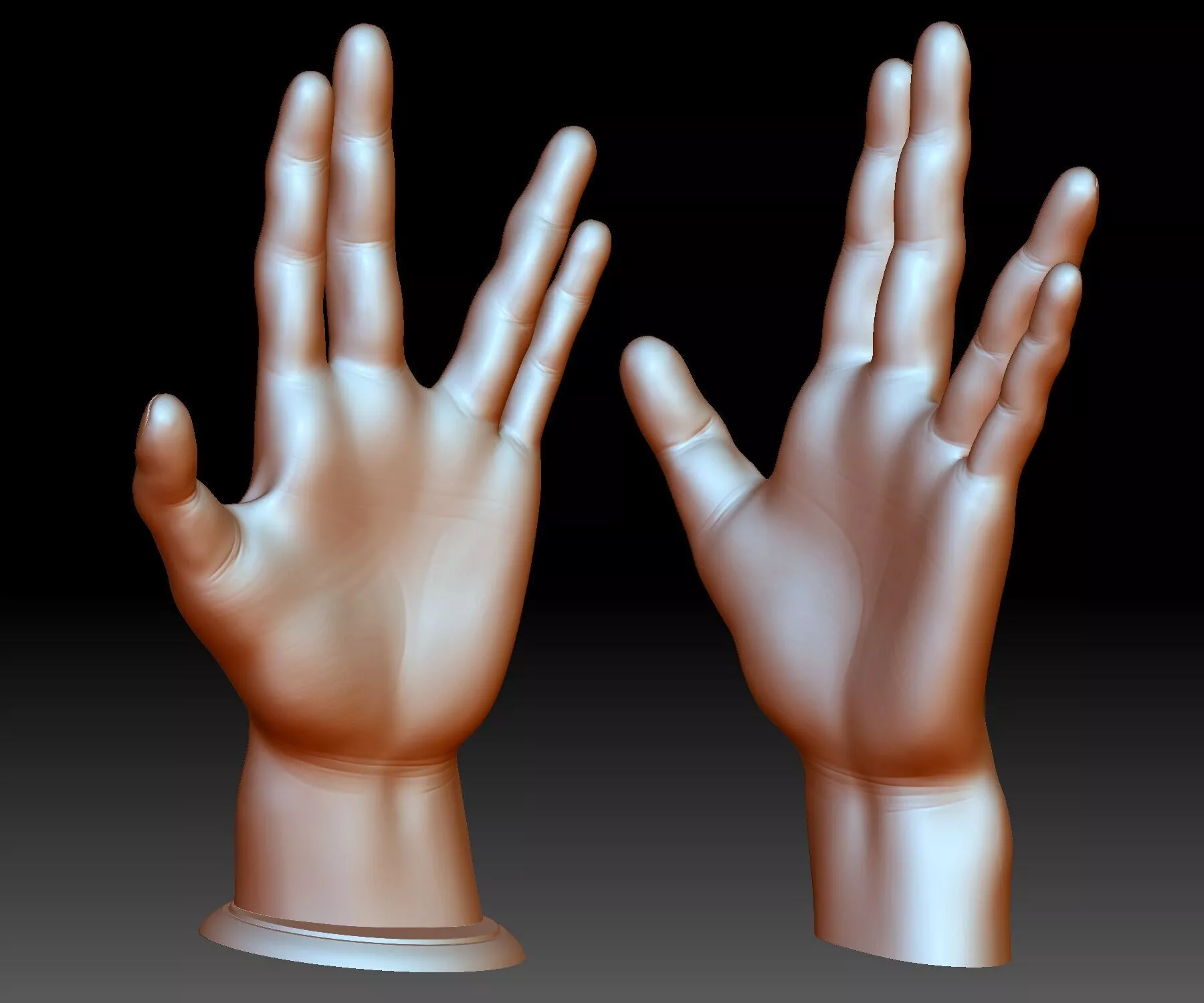 Vulcan salute Star Trek hand gesture 3D printable 3D print model