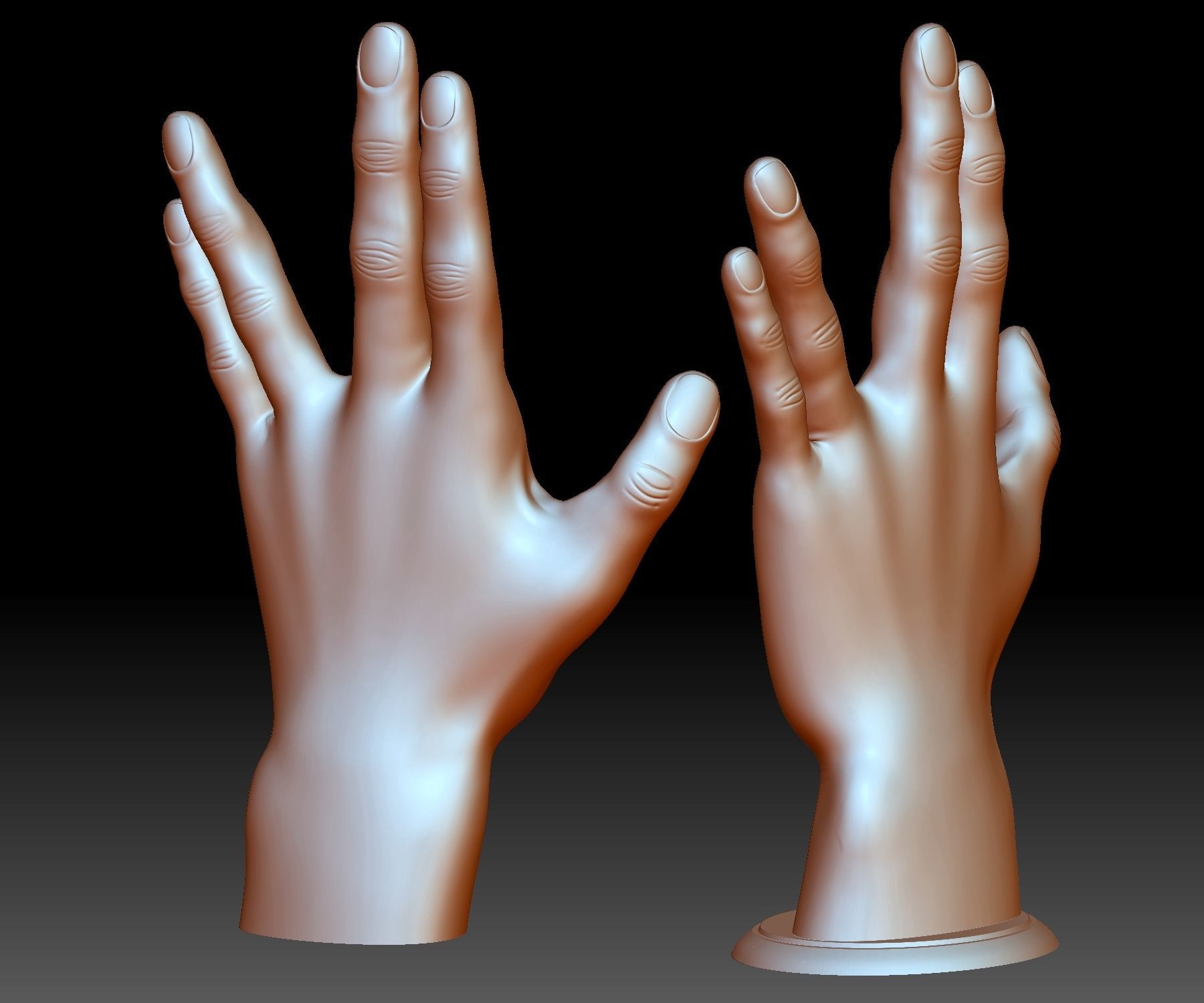 Vulcan salute Star Trek hand gesture 3D printable 3D print model_2