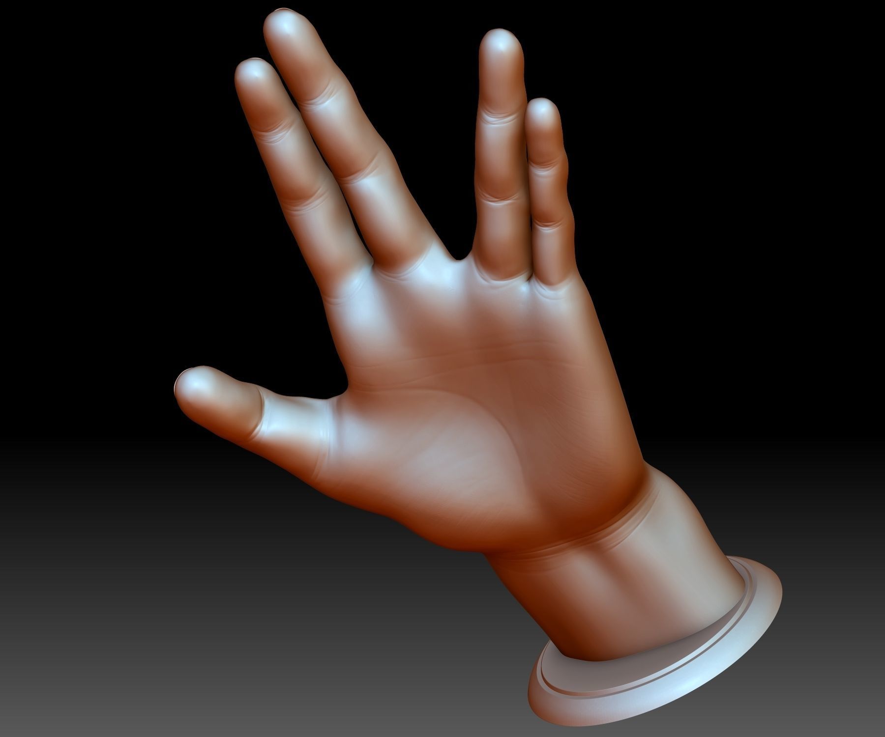 Vulcan salute Star Trek hand gesture 3D printable 3D print model_6
