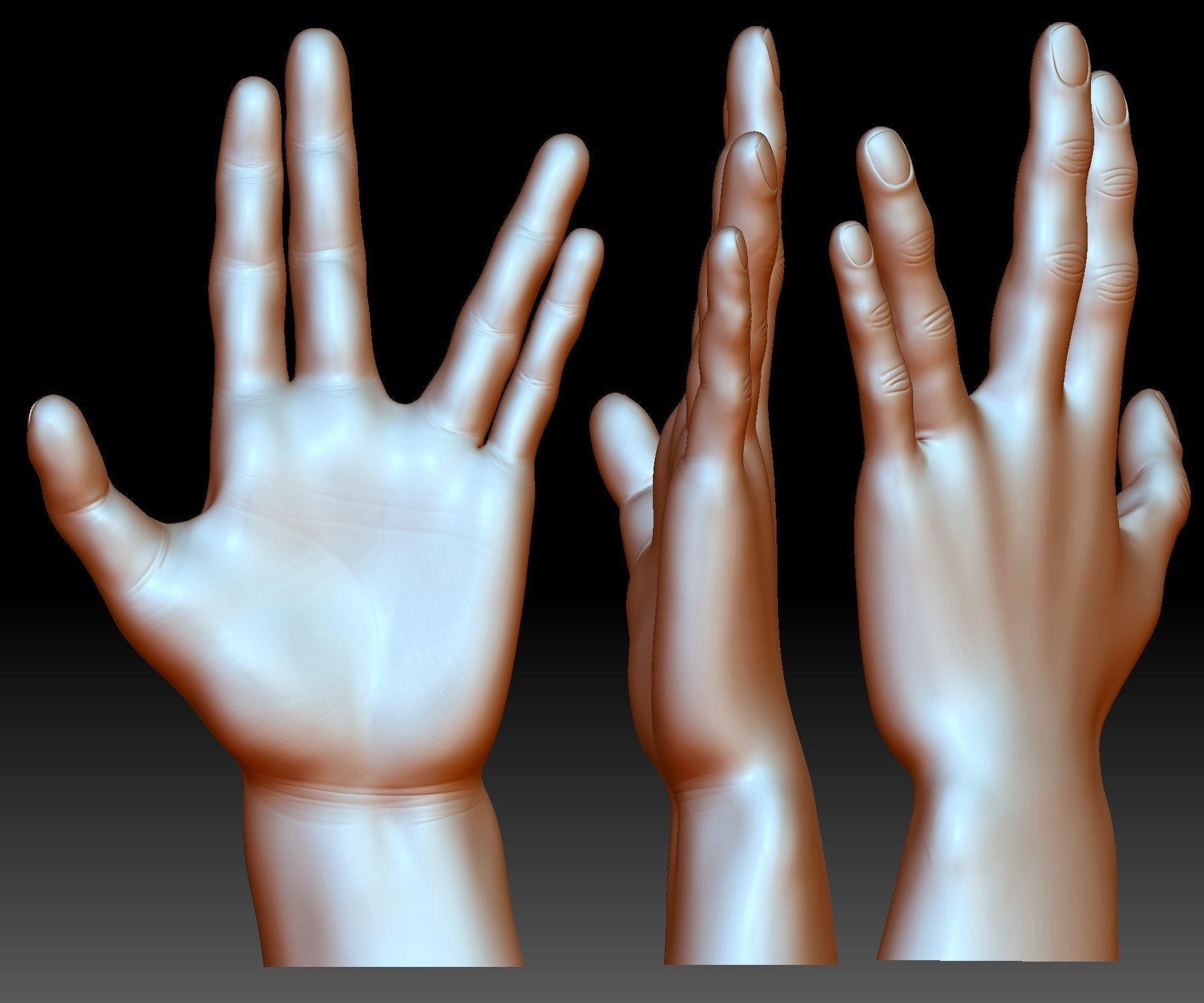 Vulcan salute Star Trek hand gesture 3D printable 3D print model_8