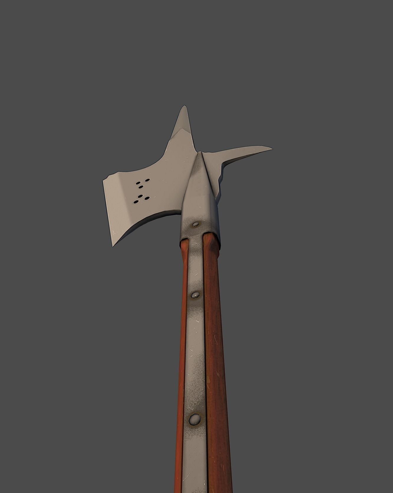  Halberd Polearm Low-poly 3D model_8