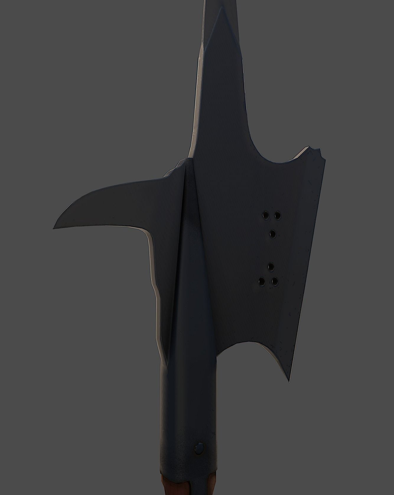  Halberd Polearm Low-poly 3D model_6