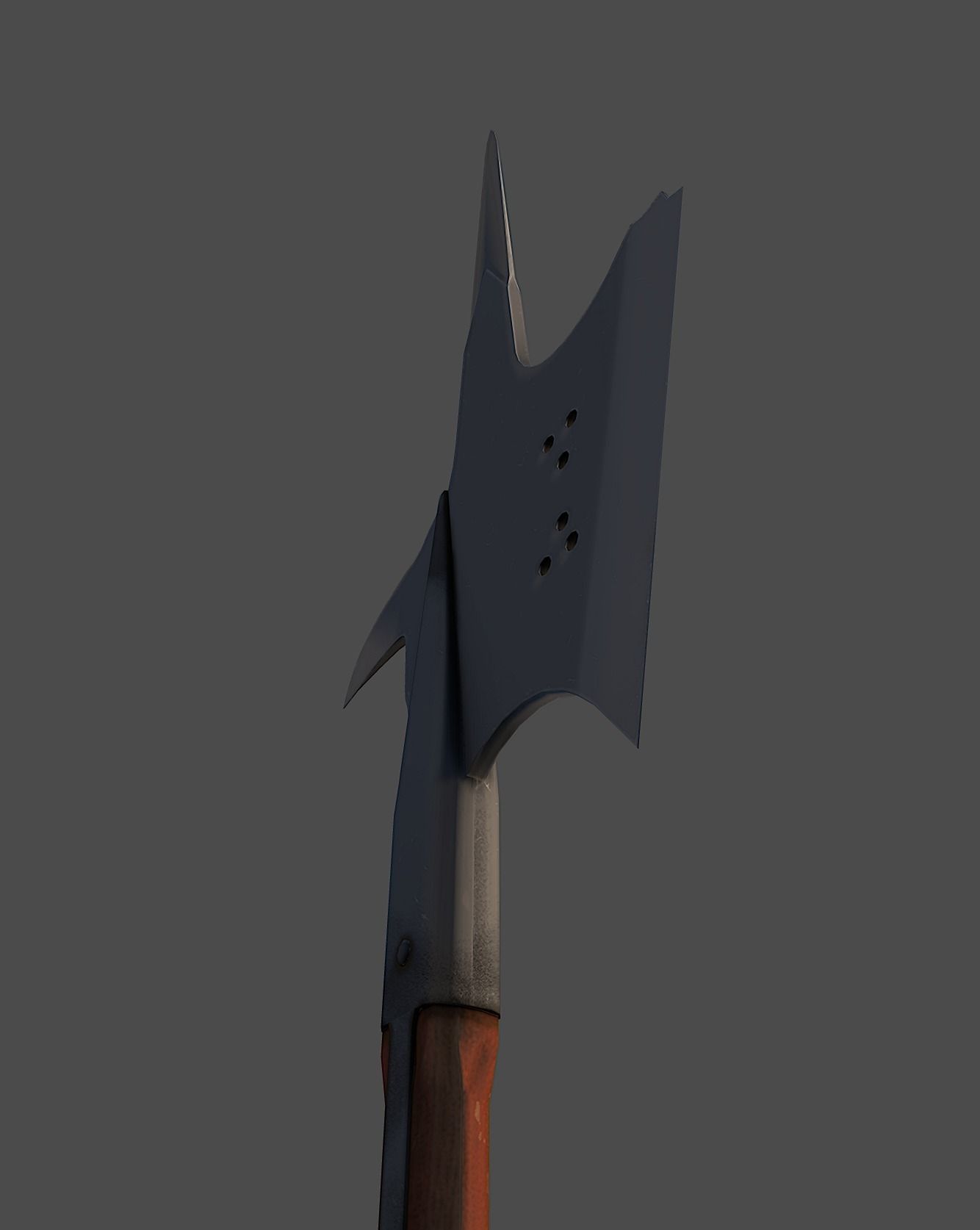  Halberd Polearm Low-poly 3D model_7