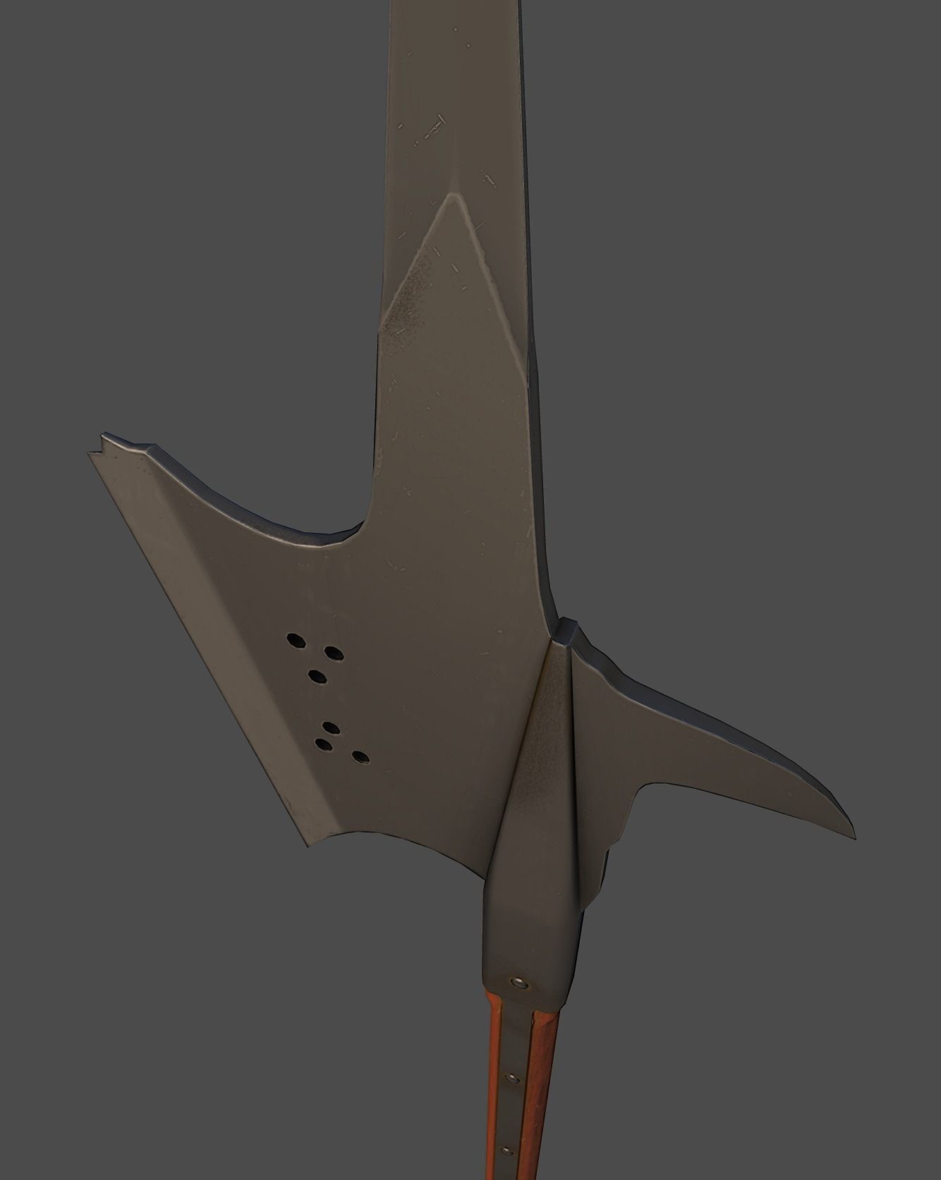 Halberd Polearm Low-poly 3D model_5
