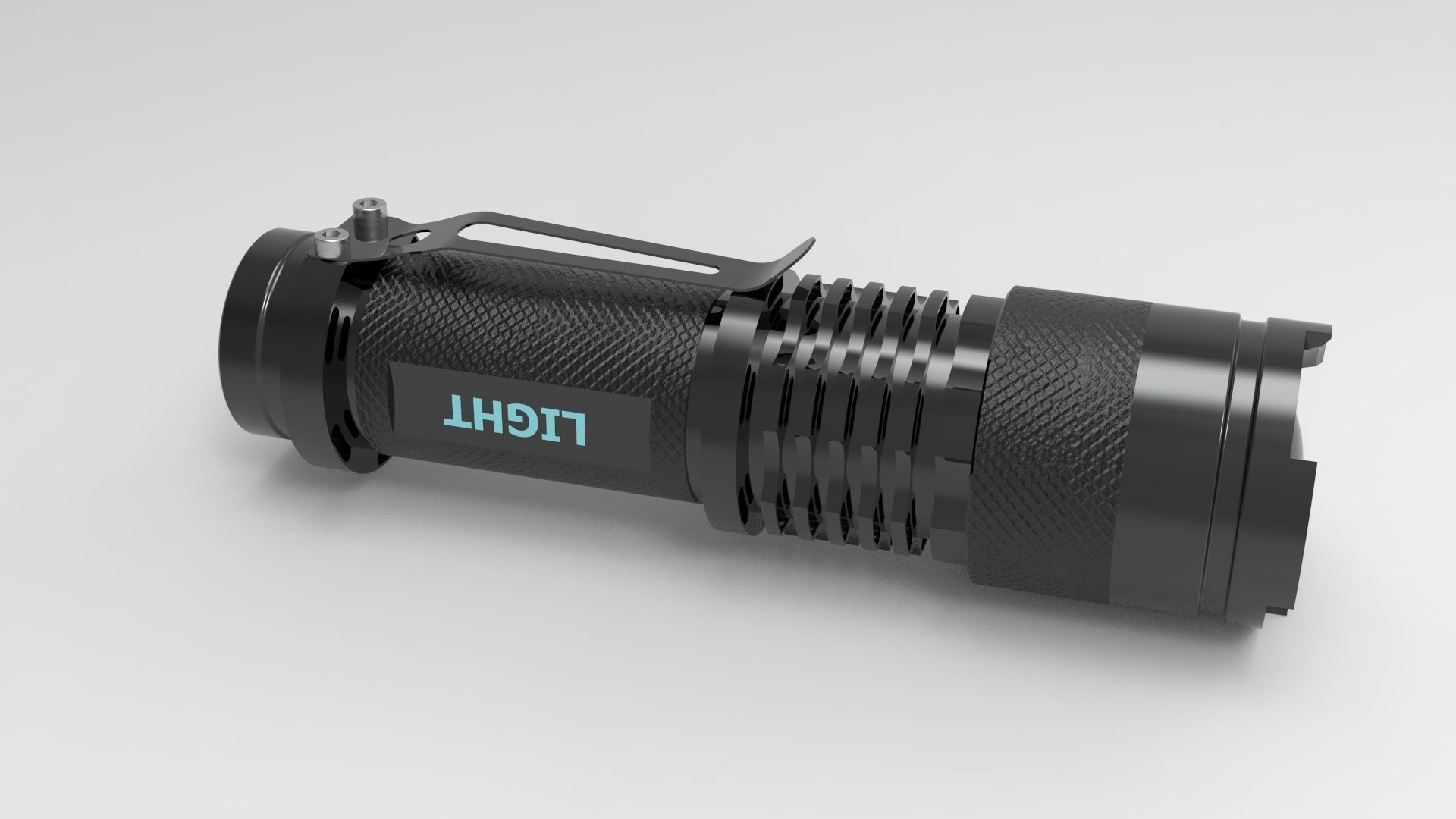 Flashlight with lens 3D model_7