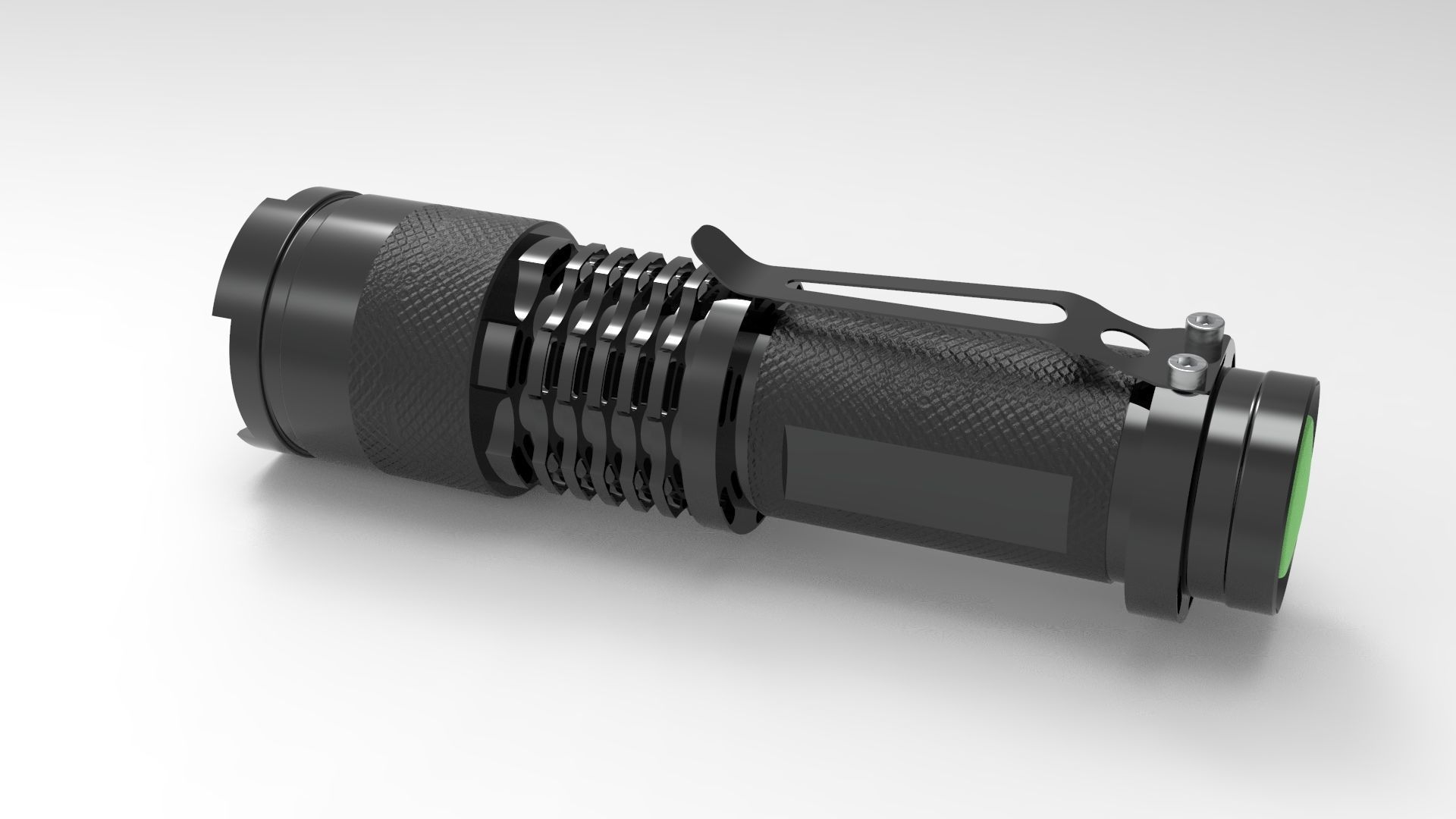 Flashlight with lens 3D model_5