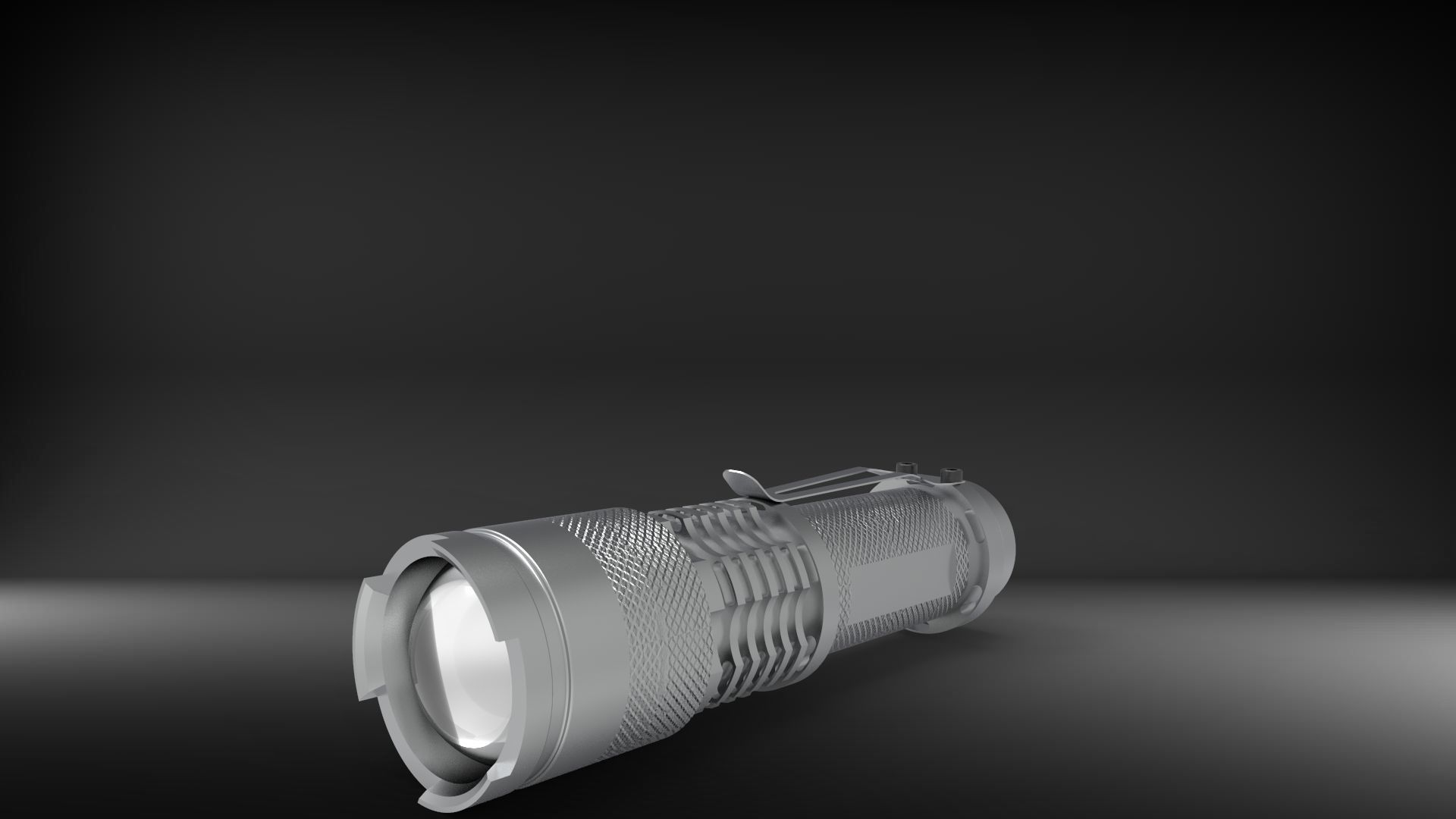 Flashlight with lens 3D model_12