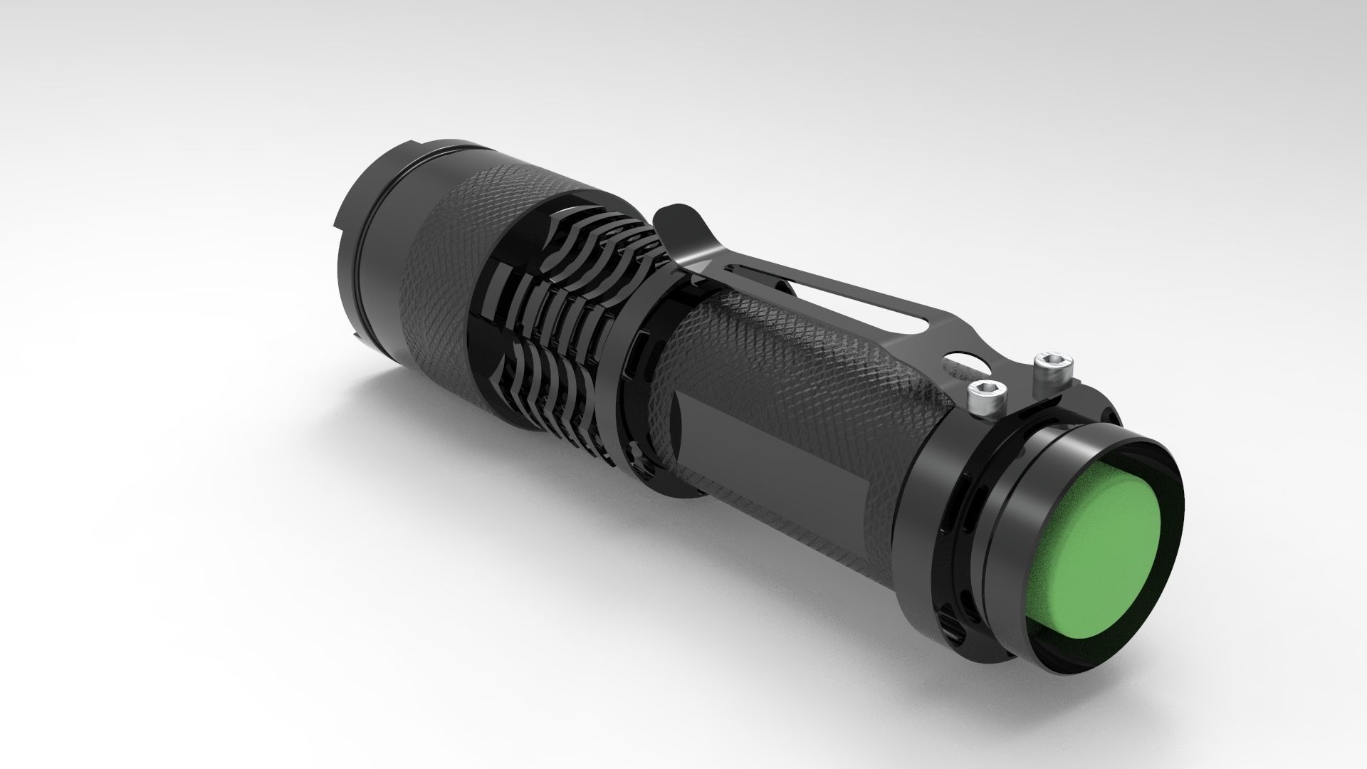 Flashlight with lens 3D model_6