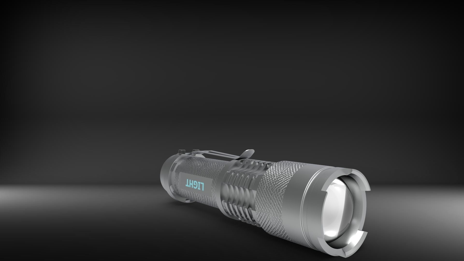 Flashlight with lens 3D model_11