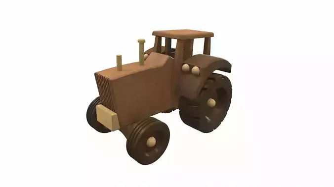 Wooden tractor toy 2