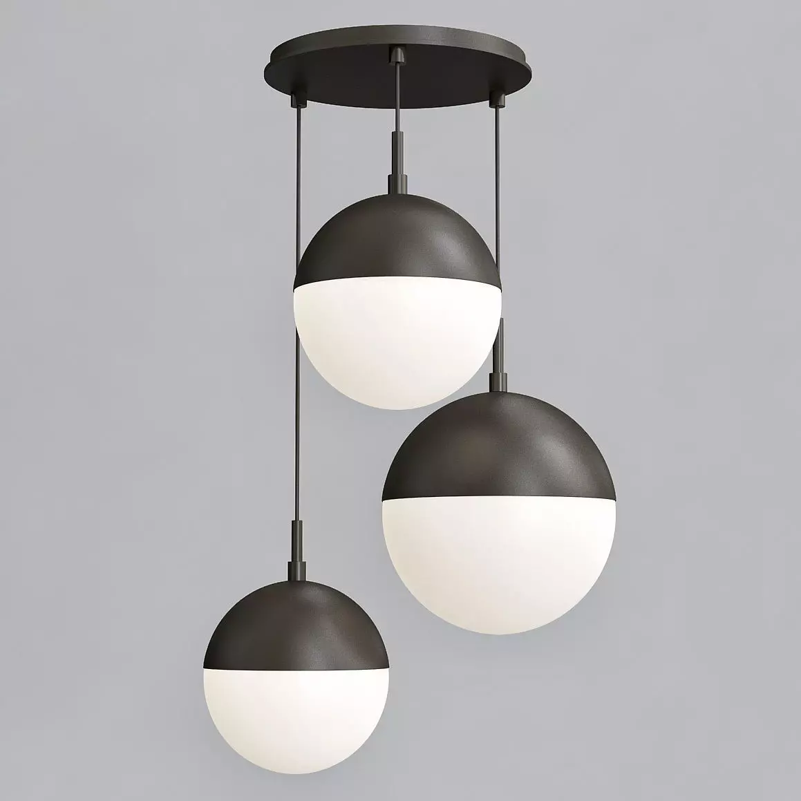 Copper Light Black Pendant 3 3D model_0