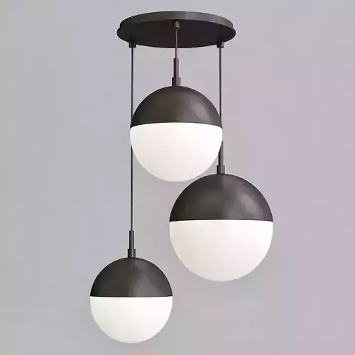 Copper Light Black Pendant 3